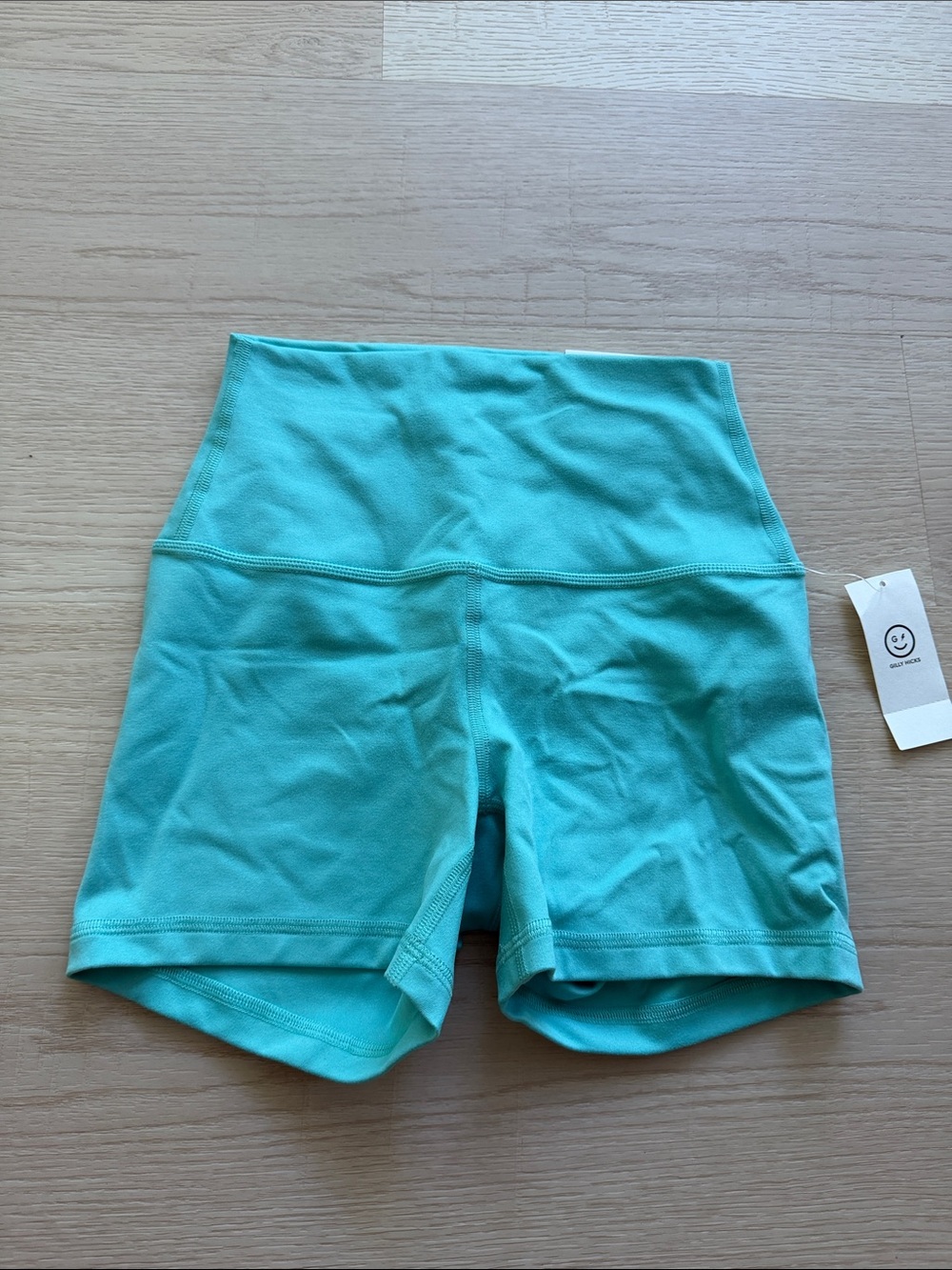 NWT Hollister High-Rise 3” Aqua Workout Biker Shorts Size XS